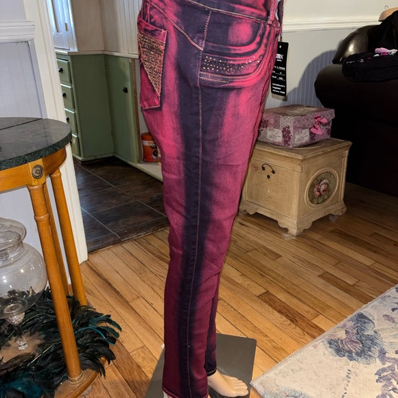 MX Jeans High-Waisted Wine Size 13 - Picture 4 of 7